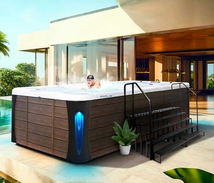 Calspas hot tub being used in a family setting - Barcelona